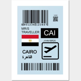 Cairo Egypt travel ticket Posters and Art